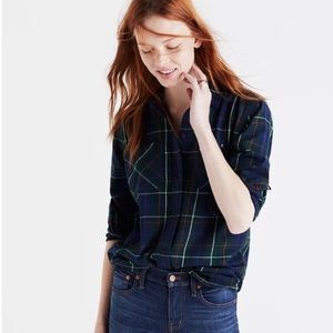 Madewell Plaid Ex-Boyfriend Button Down Flannel XXS